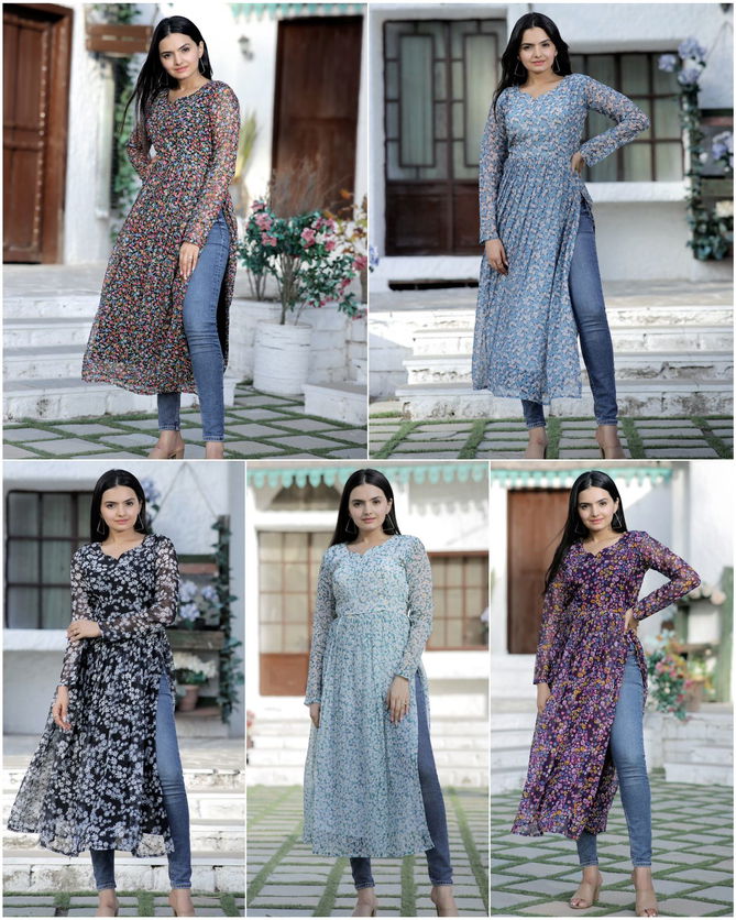 KA 1039 Digital Printed Designer Kurtis Catalog